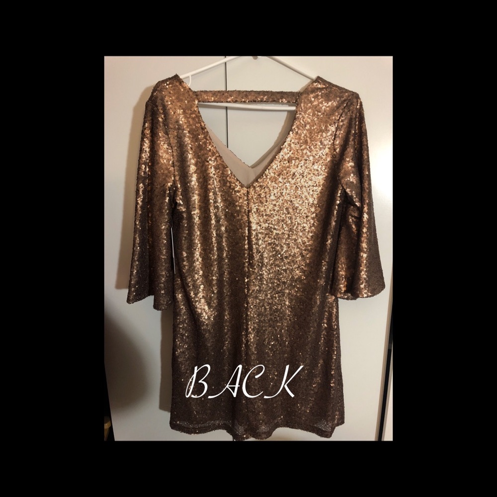 JustFab Party Dress size Small (Color: ROSE GOLD)